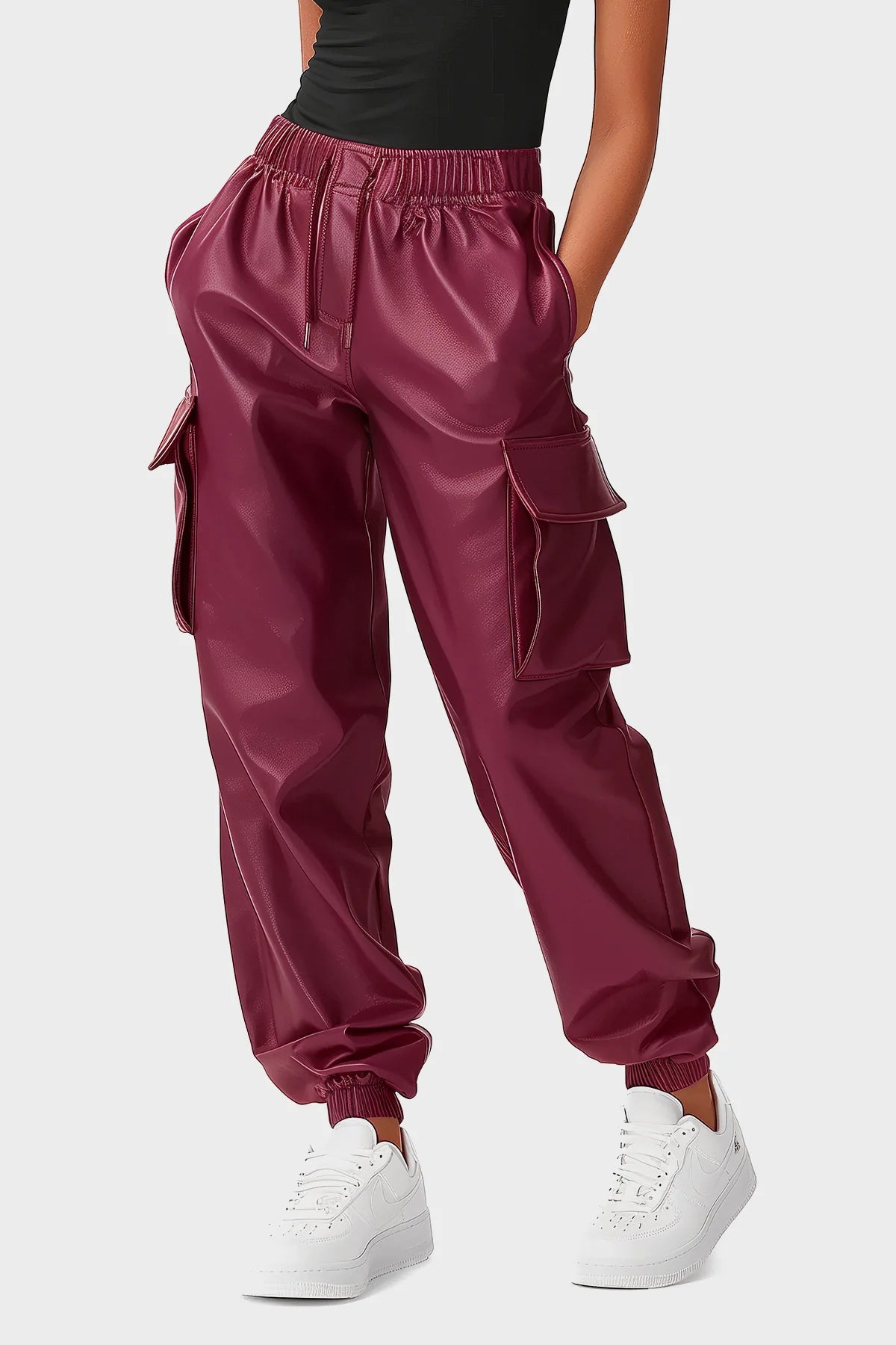 Faux Leather Urban Edge Jogger