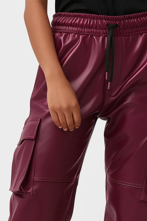 Faux Leather Urban Edge Jogger