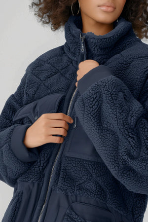 Fleece Trim Utility Shirt Jacket