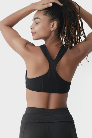 Rib-knit seamless cherished bra top