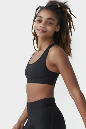 Rib-knit seamless cherished bra top