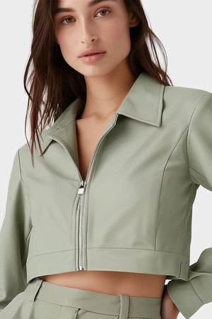 Sleek Sprinter Cropped Jacket