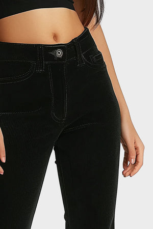 Velvet Veer High-Waist Winter Flare Pant